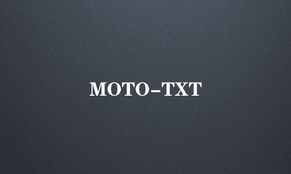 MOTO-TXT
