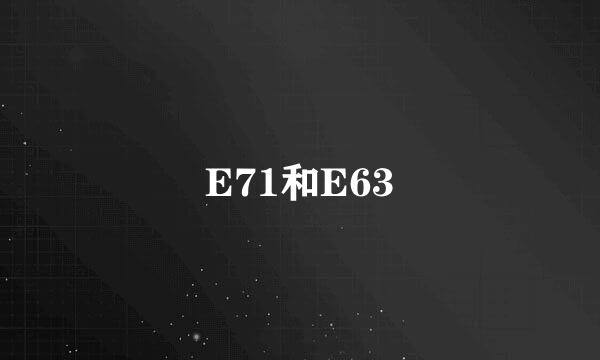 E71和E63
