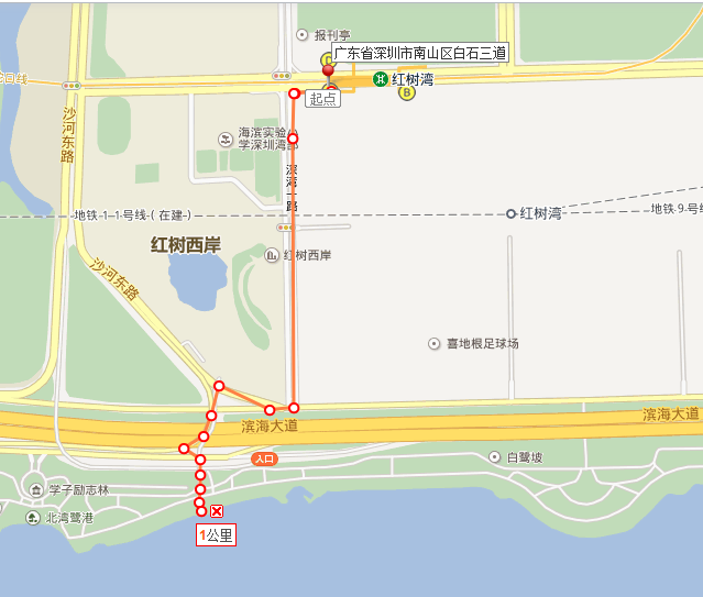 深圳湾红树林有地铁站吗？