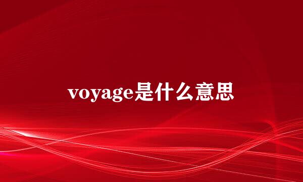 voyage是什么意思