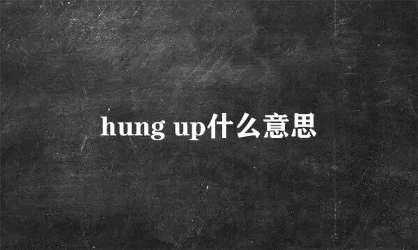 hung up什么意思